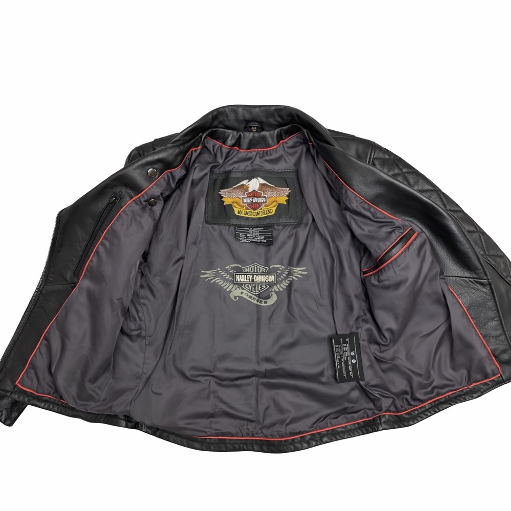 Harley-Davidson Black Quilted Leather Jacket - Picture 4 of 5